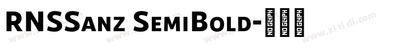 RNSSanz SemiBold字体转换